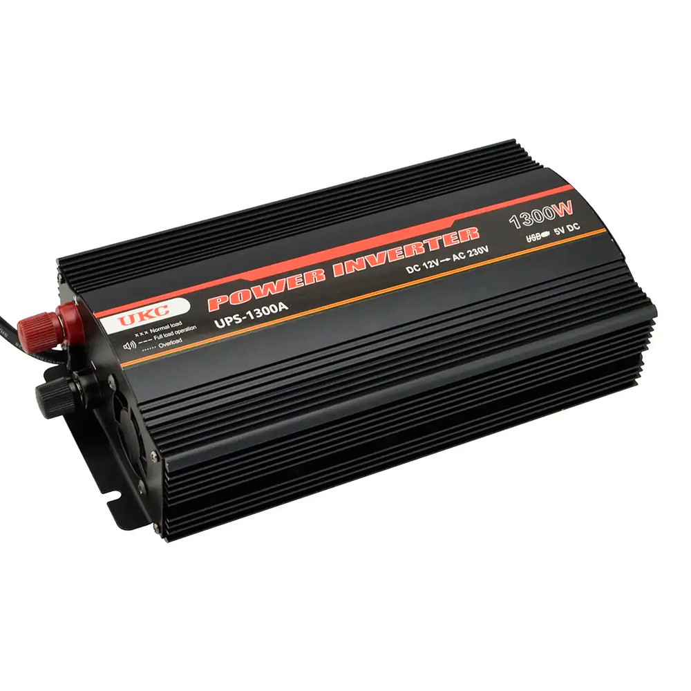 Інвертор напруги UKC 800ВА(400 Вт)+CHARGE 8A, 12/220V approximated, 1 універсальна розетка, Box
