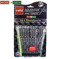 Ручка Cello Original "Maxriter XS" 10blister чорн.+ дод. ручка 0,7 мм