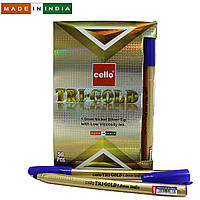 Ручка Cello Original "Tri-mate-GOLD" 1.0мм син. 50/Box