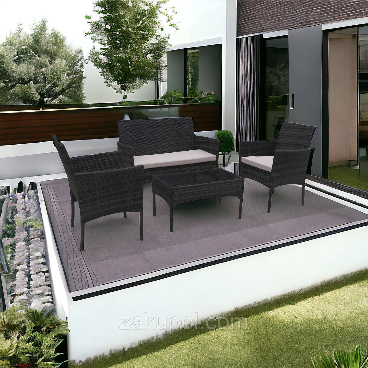 Комплект садових меблів IdealGarden SFS010 Чорний