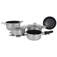 Набір посуду 8 предметів Cookware Set induction Silver Gimex 6977227