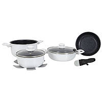 Набор посуды 7 предметов Cookware Set induction White Gimex 6977221