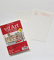 Папір акварельний для листівок 1 лист 10*14,8см 242/м2 грубе зерно, Vif Art (Японія)