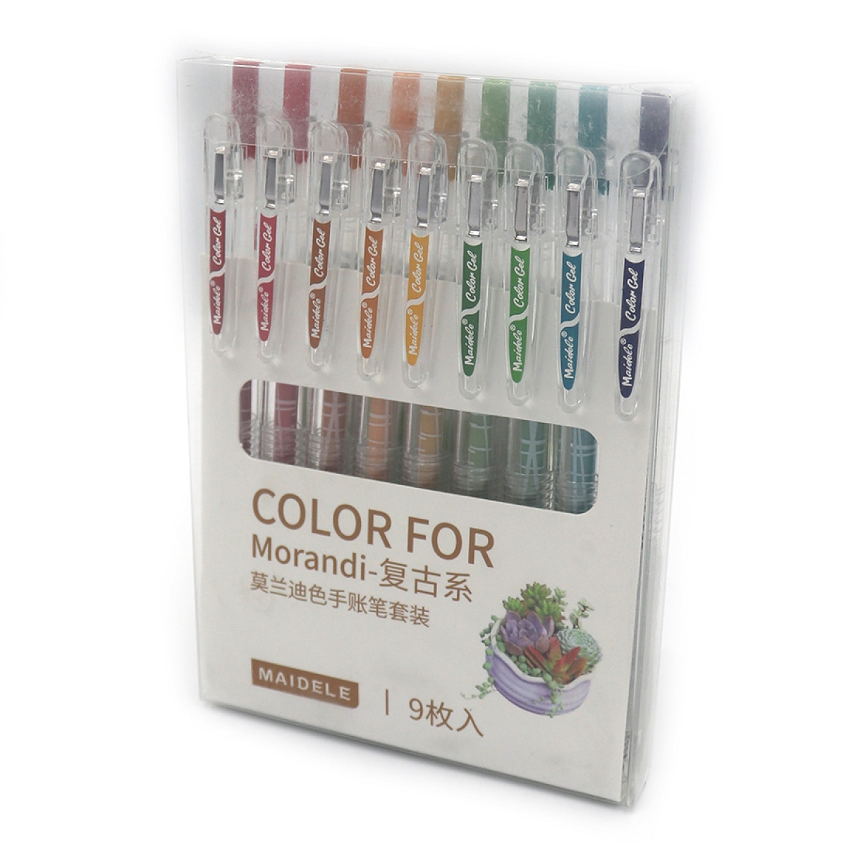 Набір гелевих ручок моранді "Retro" 9 шт., 9 кв., PVC BOX