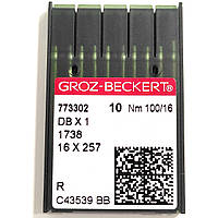 Иглы для промышленных швейных машин Groz-Beckert DBx1, R, №100/16 (6767)