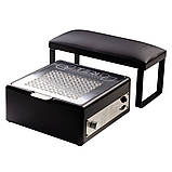 Підставка для манікюру чорна LOFT "M" манікюрний підлокітник на ніжках Тері, фото 2