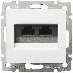 Valena Classic Розетка подвійна RJ45 Кат.5е UTP біла, Legrand, 774231