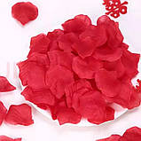 Пелюстки троянд із тканини 200 штук 45 на 40 мм червоний, фото 6