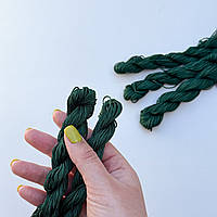 Нейлоновый шнур изумрудный 1мм 20м для браслетов, украшений, макраме, нитки зеленые для макраме