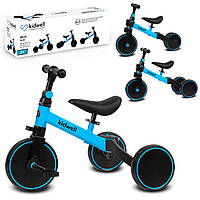 Триколісний біговел для малюків Kidwell 3в1 PICO Blue, велосипед зі знімними педалями для дітей від 2 років