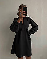 Женское черное платье ; Размер : 42-44 и 46-48