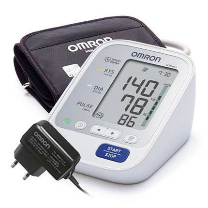 Автоматичний тонометр Omron M3 Expert (HEM-7132-ALRU) з універсальною манжетою і адаптером мережі, фото 1