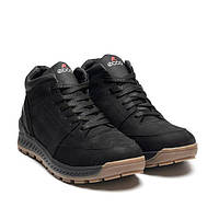 Мужские зимние кожаные ботинки на меху Е-series Clasic Black