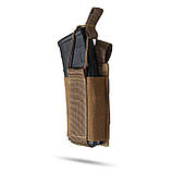 Одинарний еластичний підсумок під магазини АК/АR відкритого типу. Кріплення MOLLE. Койот., фото 7