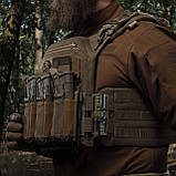 Одинарний еластичний підсумок під магазини АК/АR відкритого типу. Кріплення MOLLE. Койот., фото 4