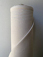 Бежевая сорочечно-платьевая льняная ткань, 56% льна и 44% хлопка, цвет 943/330