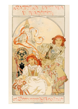 Листівка Alphonse Mucha - Krajinská Výstava v Ivancicích, 1912