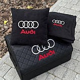 Органайзер у багажник автомобіля 52 см з вишивкою логотипу Audi, ініціалами, фото 2