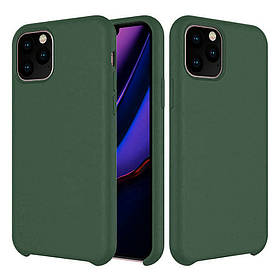 Накладка iPhone 12 mini, SILICONE CASE Темно-зелений