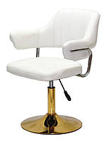 Крісло Jeff GD-Base на золотій круглій опорі з регулюванням висоти, м'яка оббивка, фото 4