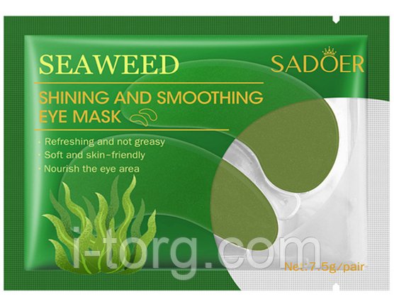 ПАТЧІ ПІД ОЧІ ВІД МОРЩИН SADOER SEAWEED SHINING AND SMOOTHING, 7.5 р., фото 1