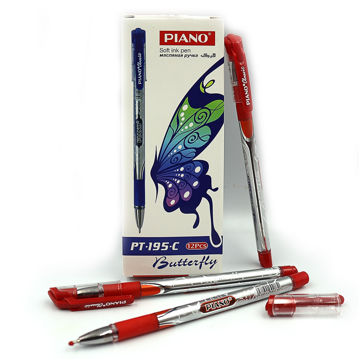 Ручка масло "Piano" "Classic" черв 12шт/етик