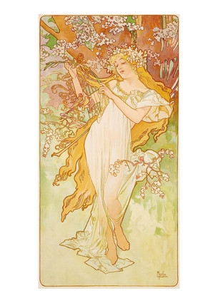 Листівка Alphonse Mucha - Les Saisons 2, 1896, фото 1