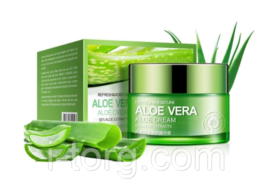 Крем для обличчя BIOAQUA Aloe Vera 92% заспокійливий та зволожуючий, 50 г., фото 1