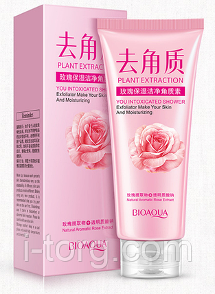 Пілінг для обличчя з екстрактом троянди Bioaqua Plant Extraction Natural Aromatic Rose Extract, 120 г., фото 1