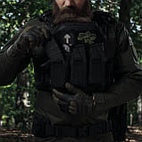 Одинарний еластичний підсумок під магазини АК/АR відкритого типу. Кріплення MOLLE. Чорний., фото 6