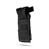 Одинарний еластичний підсумок під магазини АК/АR відкритого типу. Кріплення MOLLE. Чорний., фото 2