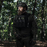 Одинарний еластичний підсумок під магазини АК/АR відкритого типу. Кріплення MOLLE. Чорний., фото 3