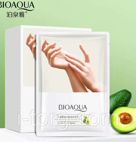 Маска-рукавички для рук із авокадо Bioaqua Clean Skin Moisturize and Care Skin, 35 г. 1 шт.