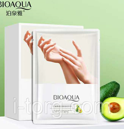 Маска-рукавички для рук із авокадо Bioaqua Clean Skin Moisturize and Care Skin, 35 г. 1 шт., фото 1