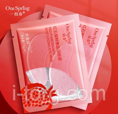 Патчі з гранатом OneSpring Red Pomegranate Moisturizing Eye Mask, 7,5г.