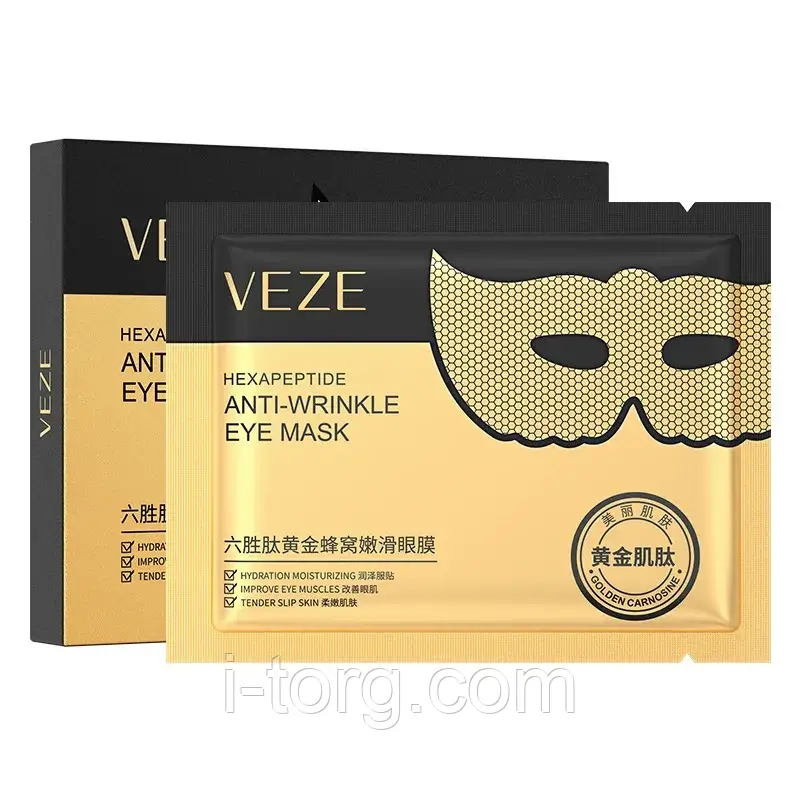 Маска для шкіри навколо очей з екстрактом меду та пептидами VEZE Hexapeptide Gold Honeycomb Tender Eye Mask, 10 г