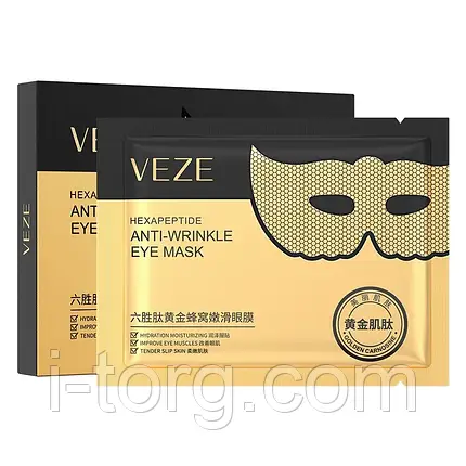 Маска для шкіри навколо очей з екстрактом меду та пептидами VEZE Hexapeptide Gold Honeycomb Tender Eye Mask, 10 г, фото 1
