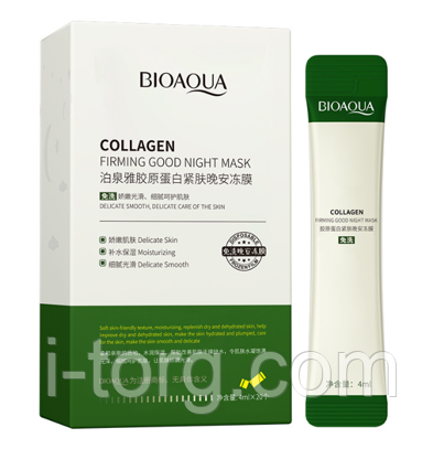 Нічна маска Bioaqua Collagen Firming Good Night Mask для обличчя.