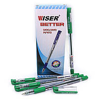 Ручка масляна Wiser "Better" 0,7 мм з грипом зелена