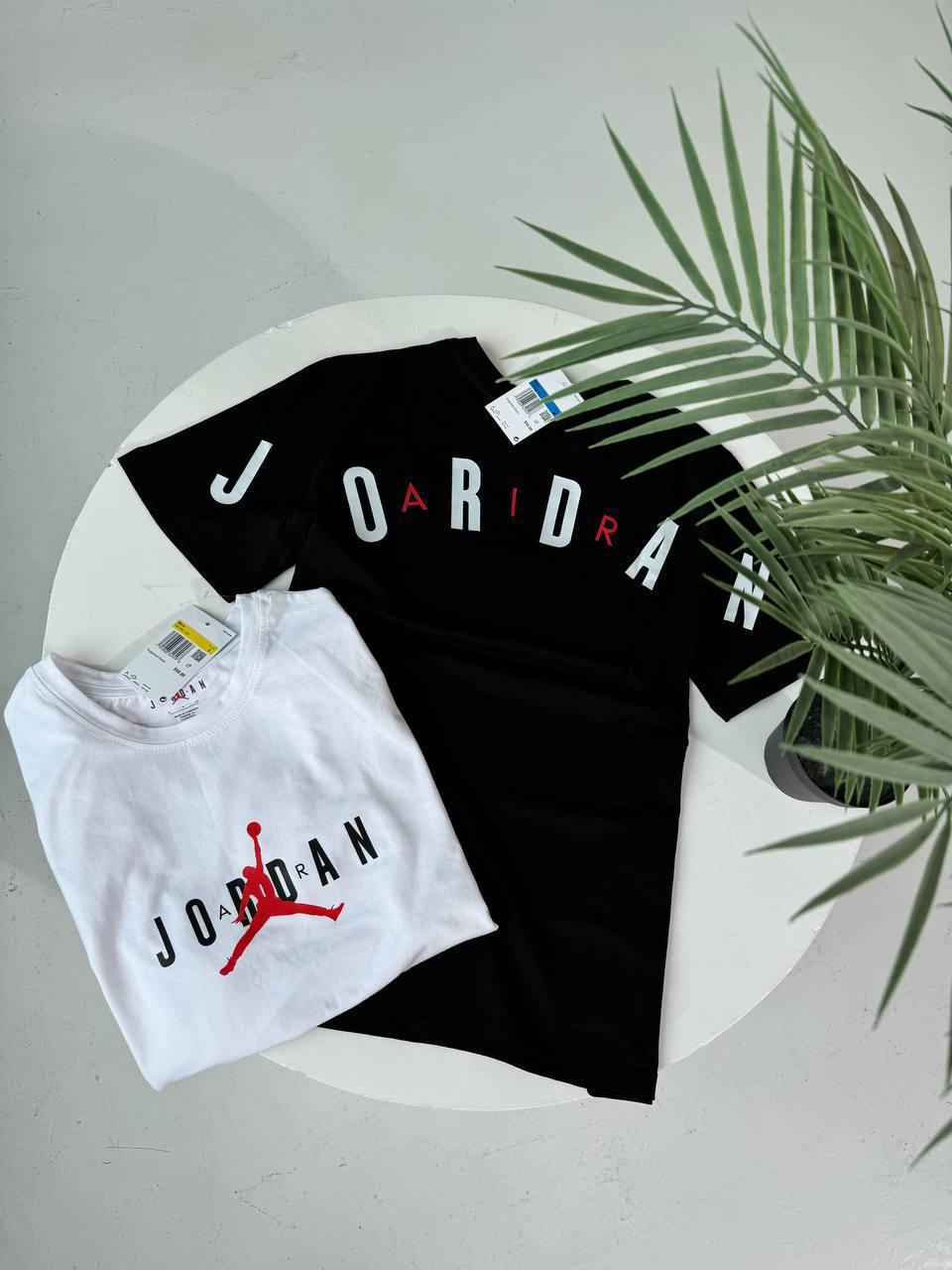 Чоловіча футболка Jordan чорна бавовняна Теніска Джордан на літо