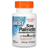 Натуральная добавка Doctor's Best Saw Palmetto with eUromed, 60 капсул CN9530 PS