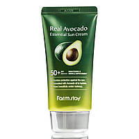 Солнцезащитный крем с авокадо FarmStay Real Avocado Essential Sun Cream SPF 50+ PA++++