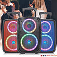 Переносна акустична система SURFACE NDR-612 (12"x1) (30 W) (Бесдротовий Мікрофон + пульт) 2400mAh, фото 6