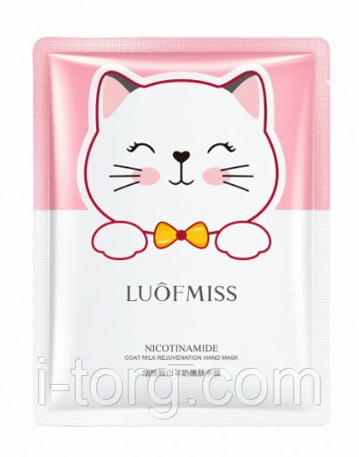 Маска-рукавички для рук Luofmiss Nicotinamide Goat Milk з козячим молоком та нікотинамідом, 35 г.