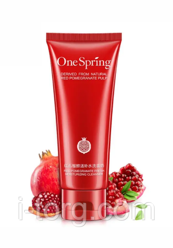 Пінка для вмивання із екстрактом гранату OneSpring Red Pomegranate, 100 мл.