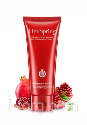 Пінка для вмивання із екстрактом гранату OneSpring Red Pomegranate, 100 мл., фото 1