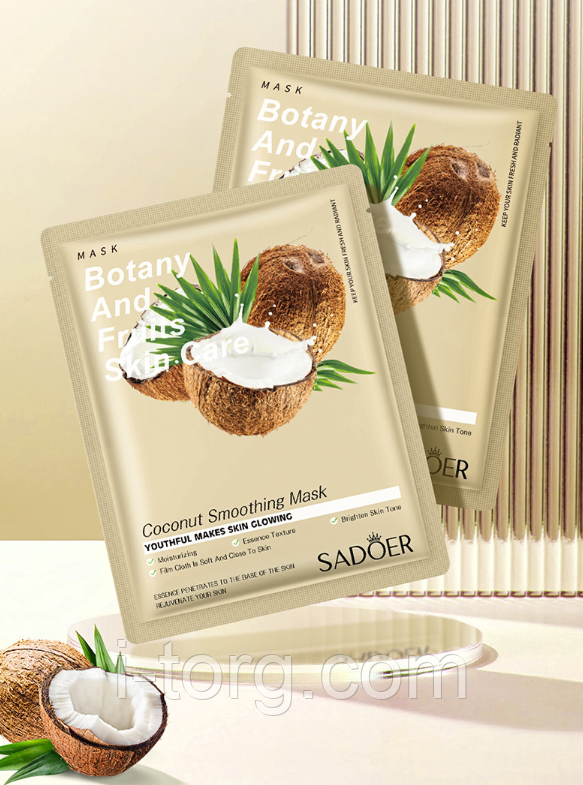 Маска для обличчя з екстрактом кокосу від Sadoer, 25г.