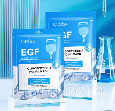 Маска для глибокого оновлення з олігопептидом, Sadoer, 25г., фото 1