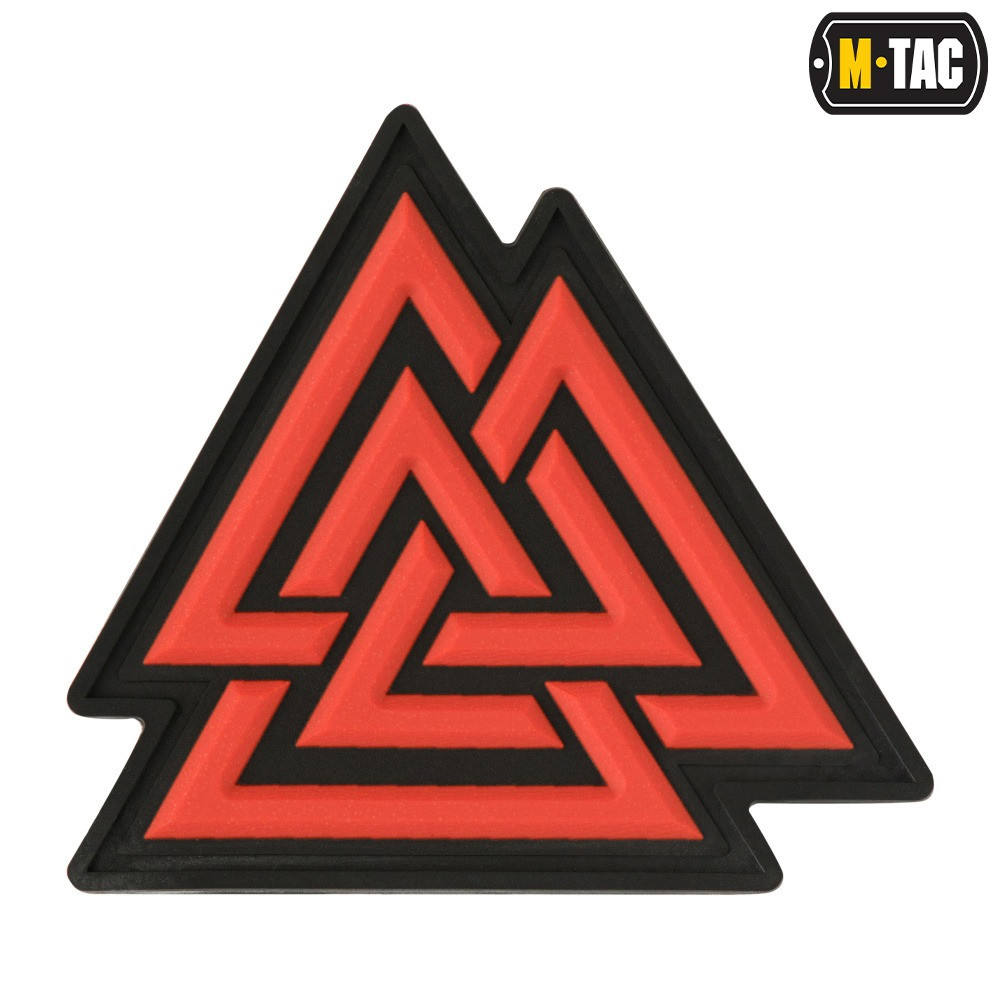 Шеврон PATCH M-TAC Valknut PVC (51163233) Black/Red, фото 1