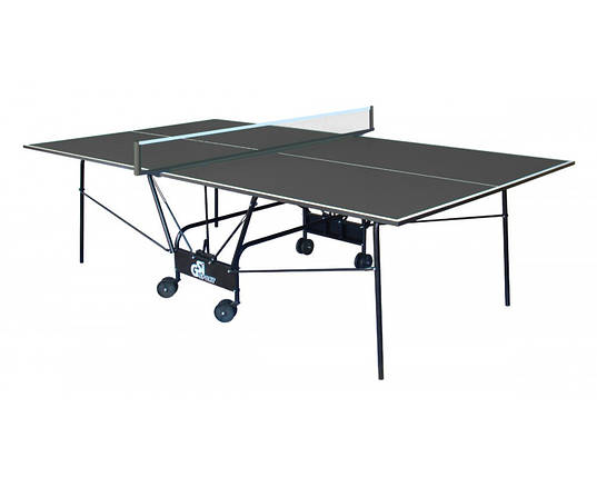 Тенісний стіл для закритих приміщень складаний тенісний стіл ігровий GSI-sport Compact Light графіт, фото 2